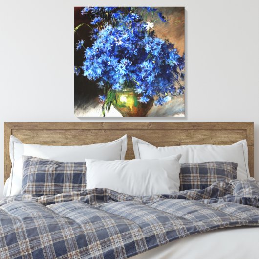 Schöne blaue Kornblumen, Leinwanddruck (Insitu (Schlafzimmer))