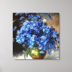 Schöne blaue Kornblumen Leinwanddruck