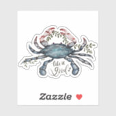 Schöne blaue Krebse Design Aufkleber (Blatt)