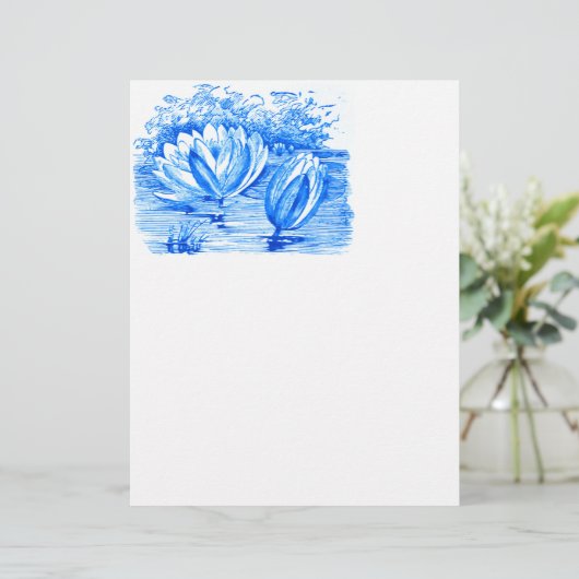 Schöne blaue Lotus-Blume (Stehend Vorderseite)