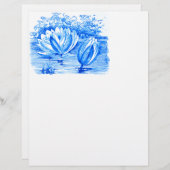 Schöne blaue Lotus-Blume (Vorne/Hinten)