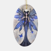 Schöne blaue Märchen und Schmetterlingsmarine Fant Keramikornament (Rechts)