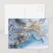 Schöne blaue Marmortextur Postkarte (Vorne/Hinten)