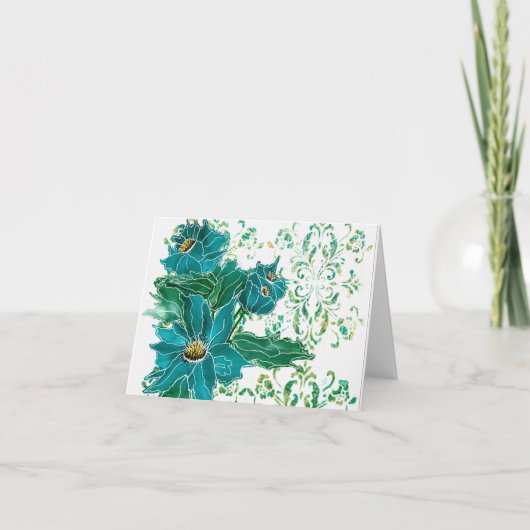 Schöne blaue Mäuse mit farbenfrohen Hintergrund Karte (Vorderseite)