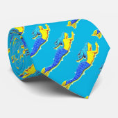 schöne blaue Meerjungfrauen jeder Farbe Krawatte (Gerollt)