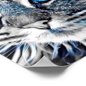 Schöne blaue mit Augen Katze Poster (Ecke)