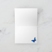 Schöne blaue Morpho Butterfly sauber und einfach Dankeskarte (Innenseite)