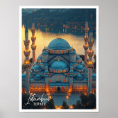 Schöne blaue Moschee Istanbul Türkei Poster (Vorne)