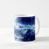 Schöne blaue Ozeanwellen Kaffeetasse (VorderseiteRechts)