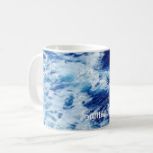 Schöne blaue Ozeanwellen Kaffeetasse (Vorderseite Links)