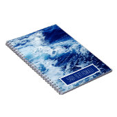 Schöne blaue Ozeanwellen tragen Ihren Namen hinzu Notizblock (Rechte Seite)