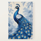 Schöne blaue Pfaue Planer (Rückseite)