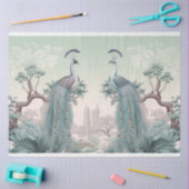 Schöne blaue Pfauen Seidenpapier (Basteln)