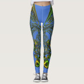 Schöne, blaue phantastische Frauenwochenende Leggings (Vorderseite)
