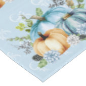 Schöne blaue Pumpkin Herbst Wasserfarbe Fall Tischdecke (Schrägansicht)