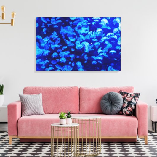 Schöne blaue Qualle Leinwanddruck (Insitu (Wohnzimmer))