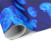 Schöne blaue Quallen Geschenkpapier (Rolleneckpunkt)