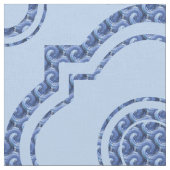 Schöne blaue Quatrefolie Stoff (Nahaufnahme)