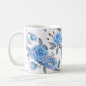 Schöne blaue Rose Kaffeetasse (Links)