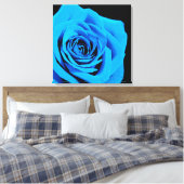 Schöne blaue Rose Leinwanddruck (Insitu (Schlafzimmer))