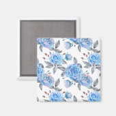 Schöne blaue Rose Magnet (Vorderseite/Rückseite)