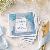 Schöne blaue Rustikale Hochzeit Serviette
