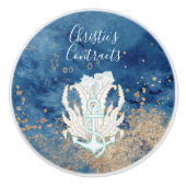 Schöne, blaue Sandfarbe, benutzerdefinierte Kerami Keramikknauf (Vorderseite)