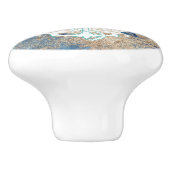 Schöne, blaue Sandfarbe, benutzerdefinierte Kerami Keramikknauf (Seitenansicht)