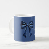 Schöne blaue Schleife Kaffeetasse (Vorderseite Links)