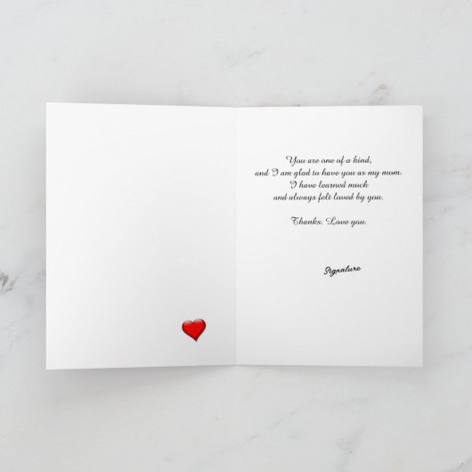 Schöne blaue Schmetterlinge - Blume Muttertag Karte (Innenseite)