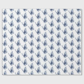 Schöne blaue Schmetterlinge Geburtstag Geschenkpapier (Flach)