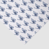 Schöne blaue Schmetterlinge Geburtstag Seidenpapier (Ausschnitt)
