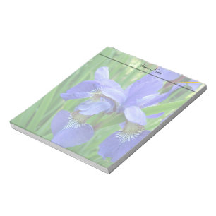 schöne blaue Schwertlilienblumen Notizblock