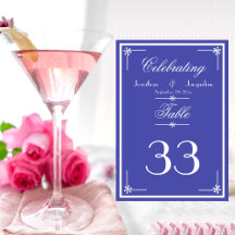 Schöne blaue Skriptnamen Klassische Chic Hochzeit