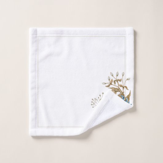 Schöne blaue Sonnenblume Badhandtuch Set (Waschlappen)