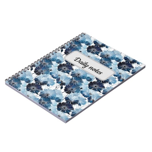 Schöne blaue Sterne Notizblock (Linke Seite)