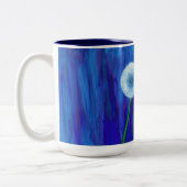 Schöne, blaue Tasse mit fröhlicher Botschaft (Links)