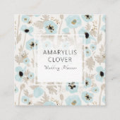 Schöne blaue Taupe Quadratische Visitenkarte (Vorderseite)