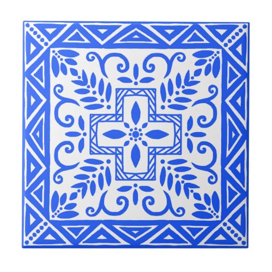 Schöne blaue Tile Fliese (Vorderseite)