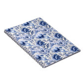 Schöne blaue Toile de Jouy-Blumen Notizblock (Rechte Seite)