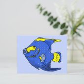 Schöne Blaue Tropenfrösche Postkarte (Stehend Vorderseite)