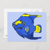 Schöne Blaue Tropenfrösche Postkarte (Vorne/Hinten)