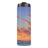 Schöne blaue Türkisblume Thermosbecher (Vorderseite)