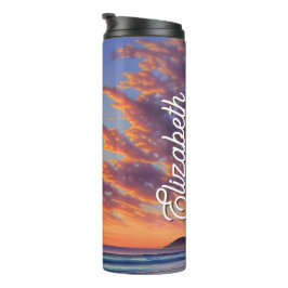 Schöne blaue Türkisblume Thermosbecher