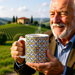 💙 💛 Schöne blaue und gelbe Azulejos 9 Kaffee  Kaffeetasse