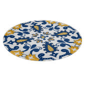 💙 💛 Schöne blaue und gelbe Azulejos, Cuttin Schneidebrett (Ecke)