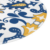💙 💛 Schöne blaue und gelbe Azulejos, Cuttin Schneidebrett (Ecke)