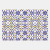 💗 Schöne blaue und gelbe Azulejos, Geschenkpapier Set (Vorderseite 3)