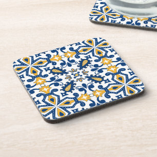 💙 💛 Schöne, blaue und gelbe Azulejos,   Getränkeuntersetzer