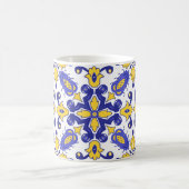 💙 💛 Schöne blaue und gelbe Azulejos Kaffeetasse (Mittel)